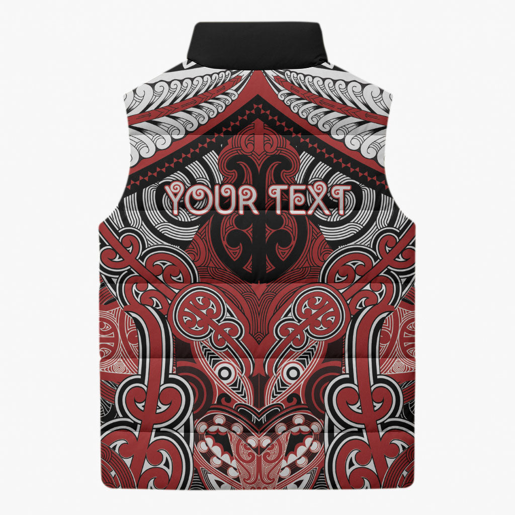 Aotearoa Iwi Te Ati Awa Personalised Sleeveless Puffer Jacket Maori Kowhaiwhai Pattern