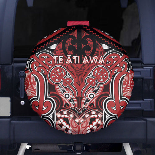 Aotearoa Iwi Te Ati Awa Spare Tire Cover Maori Kowhaiwhai Pattern