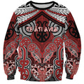 Aotearoa Iwi Te Ati Awa Personalised Sweatshirt Maori Kowhaiwhai Pattern