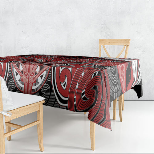 Aotearoa Iwi Te Ati Awa Tablecloth Maori Kowhaiwhai Pattern