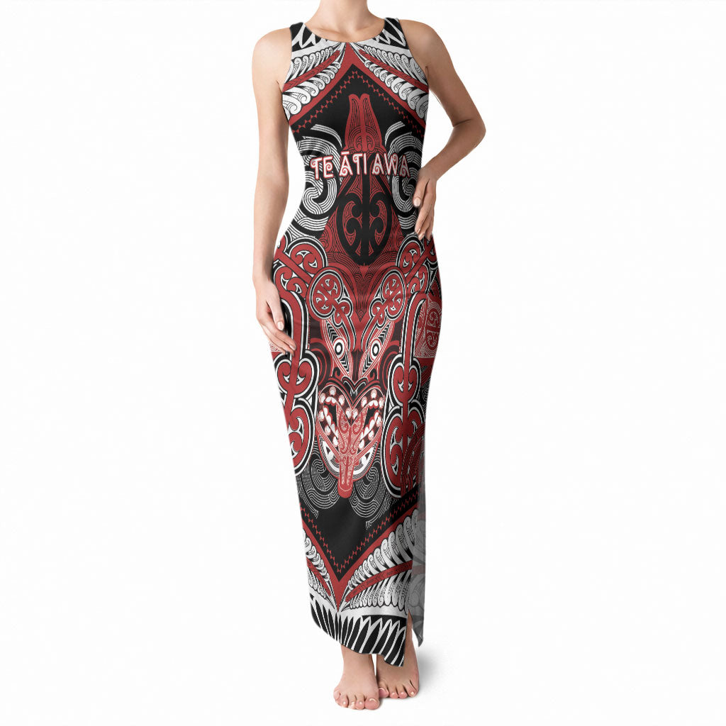 Aotearoa Iwi Te Ati Awa Personalised Tank Maxi Dress Maori Kowhaiwhai Pattern