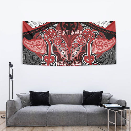Aotearoa Iwi Te Ati Awa Tapestry Maori Kowhaiwhai Pattern