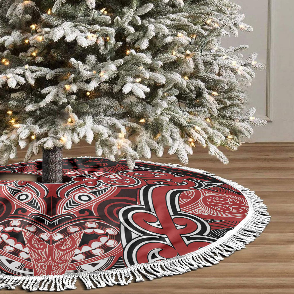 Aotearoa Iwi Te Ati Awa Tree Skirt Maori Kowhaiwhai Pattern