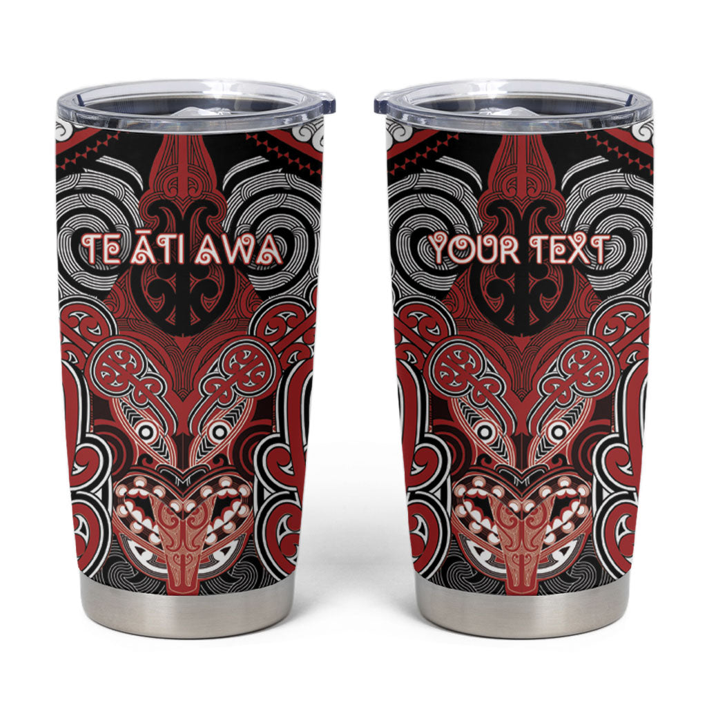 Aotearoa Iwi Te Ati Awa Personalised Tumbler Cup Maori Kowhaiwhai Pattern