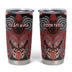 Aotearoa Iwi Te Ati Awa Personalised Tumbler Cup Maori Kowhaiwhai Pattern