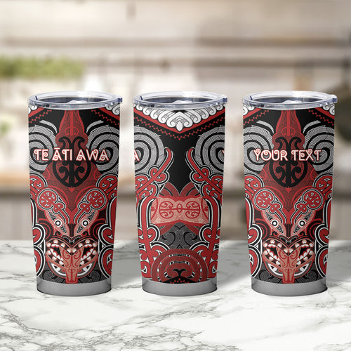 Aotearoa Iwi Te Ati Awa Personalised Tumbler Cup Maori Kowhaiwhai Pattern
