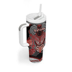 Aotearoa Iwi Te Ati Awa Personalised Tumbler With Handle Maori Kowhaiwhai Pattern