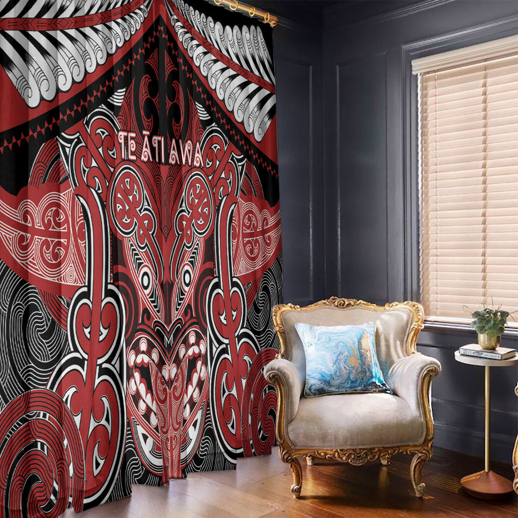 Aotearoa Iwi Te Ati Awa Window Curtain Maori Kowhaiwhai Pattern