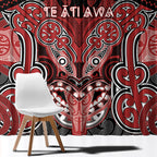 Aotearoa Iwi Te Ati Awa Window Curtain Maori Kowhaiwhai Pattern