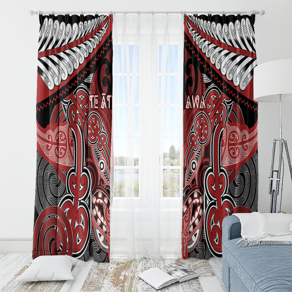 Aotearoa Iwi Te Ati Awa Window Curtain Maori Kowhaiwhai Pattern