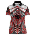 Aotearoa Iwi Te Ati Awa Personalised Women Polo Shirt Maori Kowhaiwhai Pattern