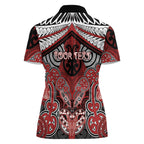Aotearoa Iwi Te Ati Awa Personalised Women Polo Shirt Maori Kowhaiwhai Pattern