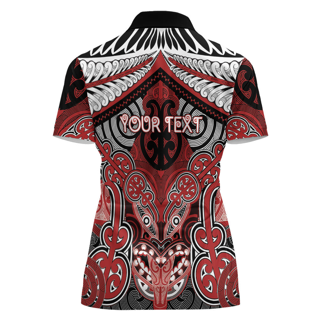 Aotearoa Iwi Te Ati Awa Personalised Women Polo Shirt Maori Kowhaiwhai Pattern