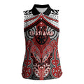 Aotearoa Iwi Te Ati Awa Personalised Women Sleeveless Polo Shirt Maori Kowhaiwhai Pattern