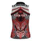 Aotearoa Iwi Te Ati Awa Personalised Women Sleeveless Polo Shirt Maori Kowhaiwhai Pattern