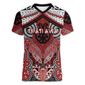Aotearoa Iwi Te Ati Awa Personalised Women V-Neck T-Shirt Maori Kowhaiwhai Pattern