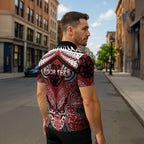 Aotearoa Iwi Te Ati Awa Personalised Zipper Polo Shirt Maori Kowhaiwhai Pattern