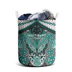 Aotearoa Iwi Ngati Maru Laundry Basket Maori Kowhaiwhai Pattern