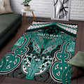 Aotearoa Iwi Ngati Maru Area Rug Maori Kowhaiwhai Pattern