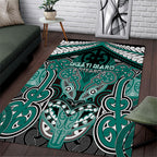 Aotearoa Iwi Ngati Maru Area Rug Maori Kowhaiwhai Pattern