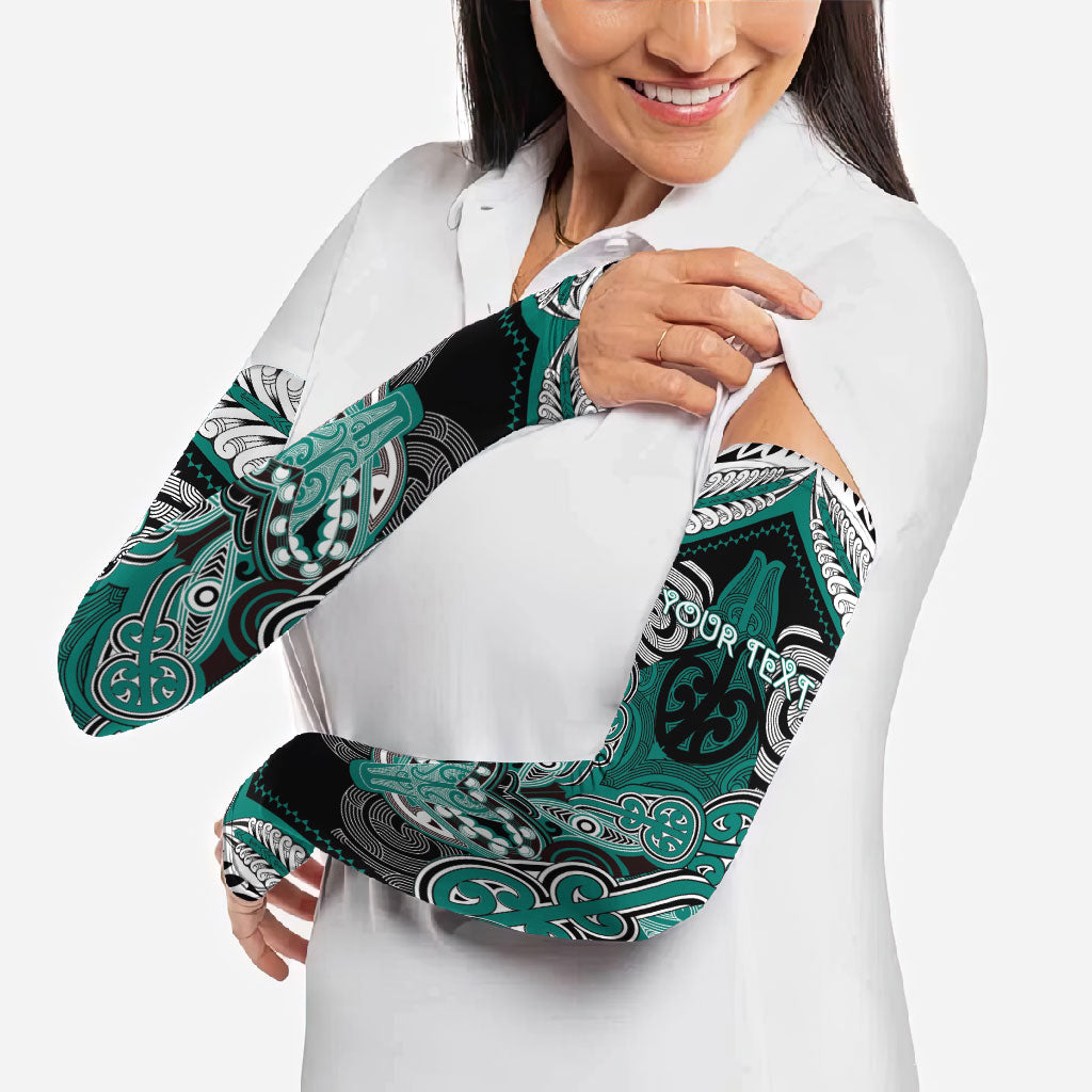Aotearoa Iwi Ngati Maru Personalised Arm Sleeves Maori Kowhaiwhai Pattern