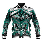 Aotearoa Iwi Ngati Maru Personalised Baseball Jacket Maori Kowhaiwhai Pattern