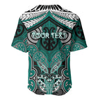 Aotearoa Iwi Ngati Maru Personalised Baseball Jersey Maori Kowhaiwhai Pattern