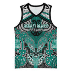 Aotearoa Iwi Ngati Maru Personalised Basketball Jersey Maori Kowhaiwhai Pattern