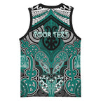 Aotearoa Iwi Ngati Maru Personalised Basketball Jersey Maori Kowhaiwhai Pattern