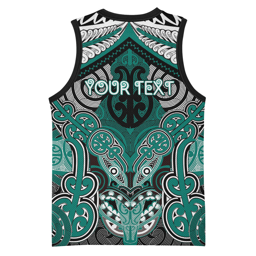 Aotearoa Iwi Ngati Maru Personalised Basketball Jersey Maori Kowhaiwhai Pattern