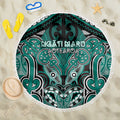 Aotearoa Iwi Ngati Maru Beach Blanket Maori Kowhaiwhai Pattern