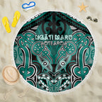 Aotearoa Iwi Ngati Maru Beach Blanket Maori Kowhaiwhai Pattern