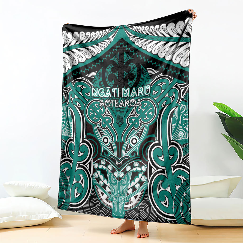 Aotearoa Iwi Ngati Maru Blanket Maori Kowhaiwhai Pattern
