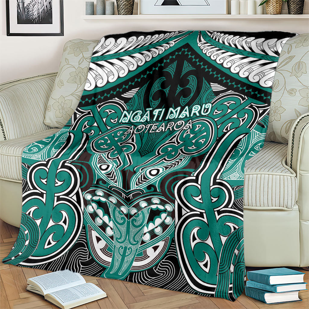 Aotearoa Iwi Ngati Maru Blanket Maori Kowhaiwhai Pattern