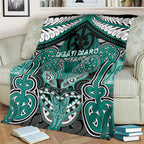 Aotearoa Iwi Ngati Maru Blanket Maori Kowhaiwhai Pattern