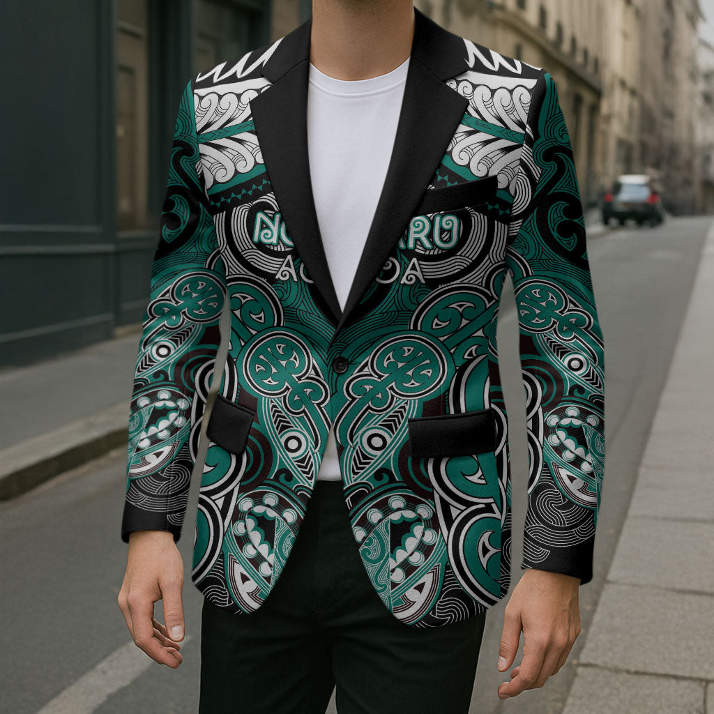 Aotearoa Iwi Ngati Maru Personalised Blazer Maori Kowhaiwhai Pattern
