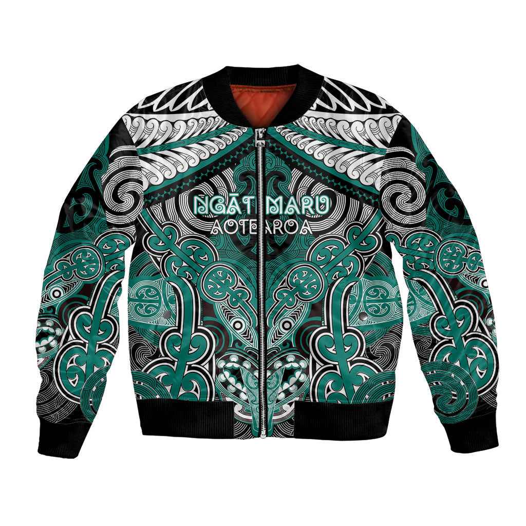 Aotearoa Iwi Ngati Maru Personalised Bomber Jacket Maori Kowhaiwhai Pattern