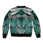Aotearoa Iwi Ngati Maru Personalised Bomber Jacket Maori Kowhaiwhai Pattern