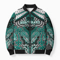 Aotearoa Iwi Ngati Maru Personalised Bomber Puffer Jacket Maori Kowhaiwhai Pattern