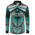 Aotearoa Iwi Ngati Maru Personalised Button Sweatshirt Maori Kowhaiwhai Pattern