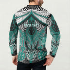Aotearoa Iwi Ngati Maru Personalised Button Sweatshirt Maori Kowhaiwhai Pattern