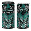 Aotearoa Iwi Ngati Maru Personalised 4 in 1 Can Cooler Tumbler Maori Kowhaiwhai Pattern