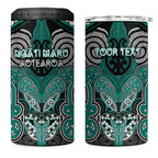 Aotearoa Iwi Ngati Maru Personalised 4 in 1 Can Cooler Tumbler Maori Kowhaiwhai Pattern