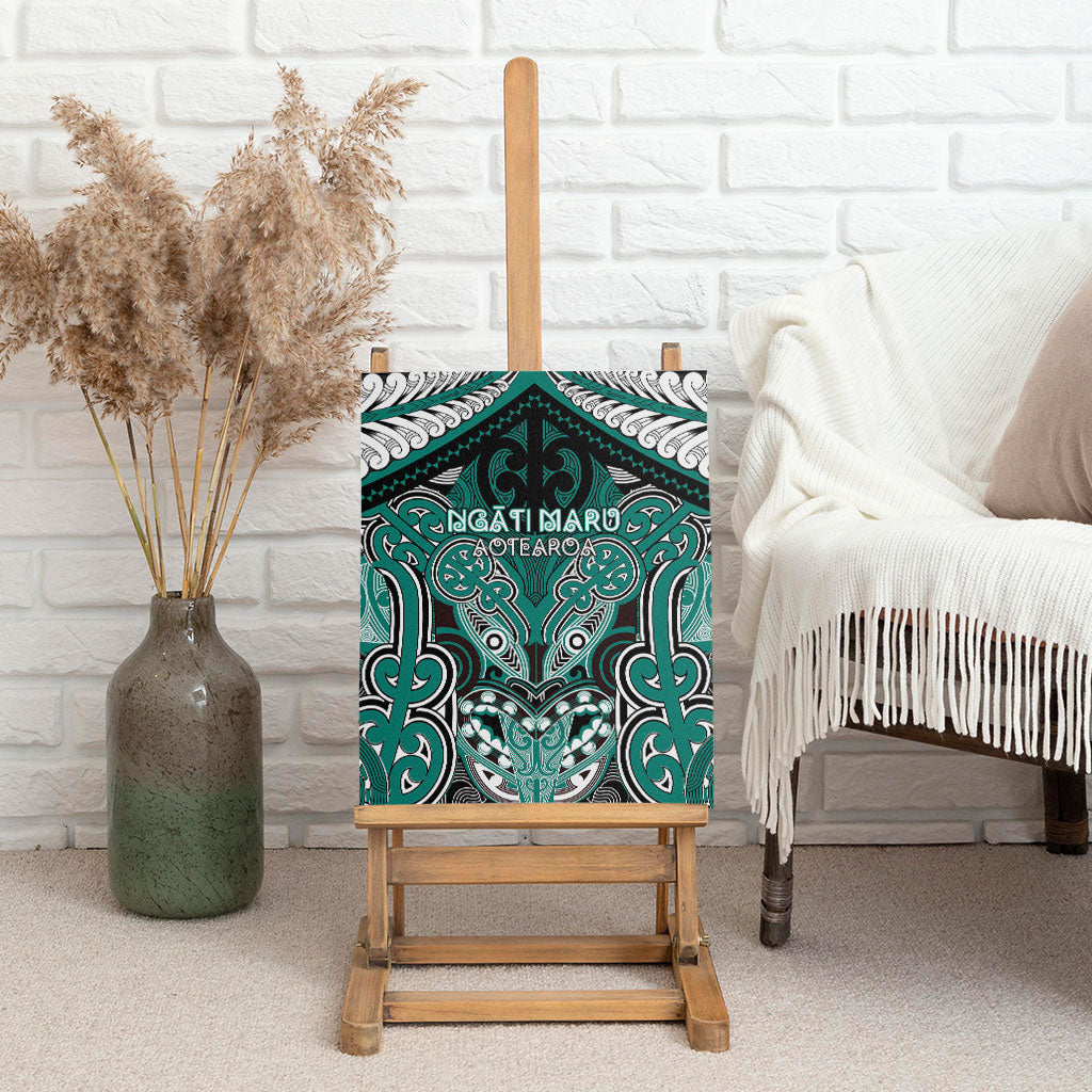 Aotearoa Iwi Ngati Maru Canvas Wall Art Maori Kowhaiwhai Pattern