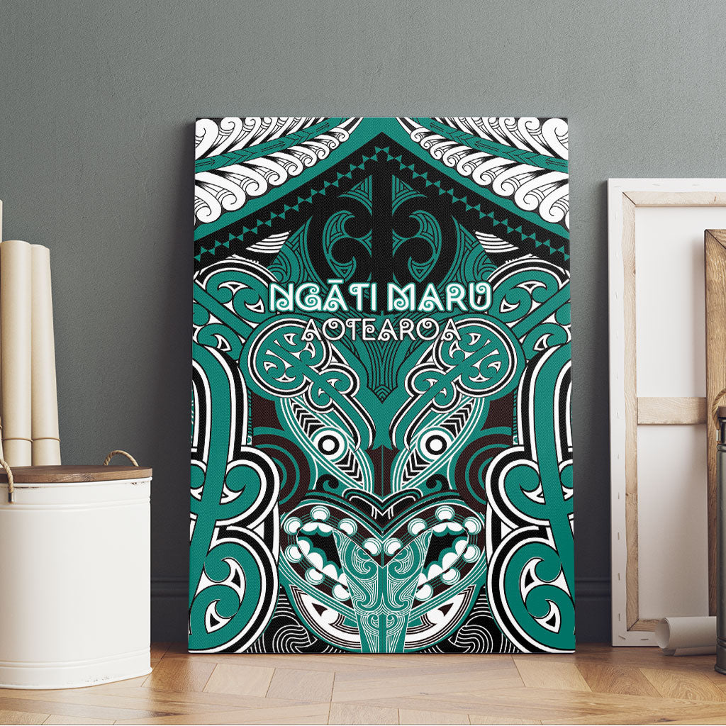 Aotearoa Iwi Ngati Maru Canvas Wall Art Maori Kowhaiwhai Pattern