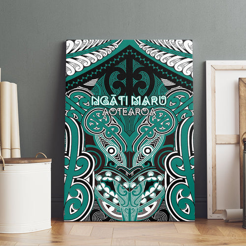 Aotearoa Iwi Ngati Maru Canvas Wall Art Maori Kowhaiwhai Pattern