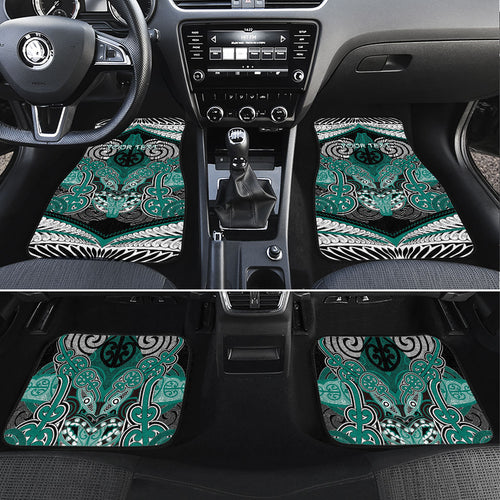 Aotearoa Iwi Ngati Maru Personalised Car Mats Maori Kowhaiwhai Pattern