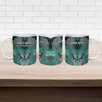 Aotearoa Iwi Ngati Maru Personalised Ceramic Mug Maori Kowhaiwhai Pattern