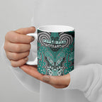 Aotearoa Iwi Ngati Maru Personalised Ceramic Mug Maori Kowhaiwhai Pattern