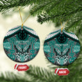 Aotearoa Iwi Ngati Maru Personalised Ceramic Ornament Maori Kowhaiwhai Pattern